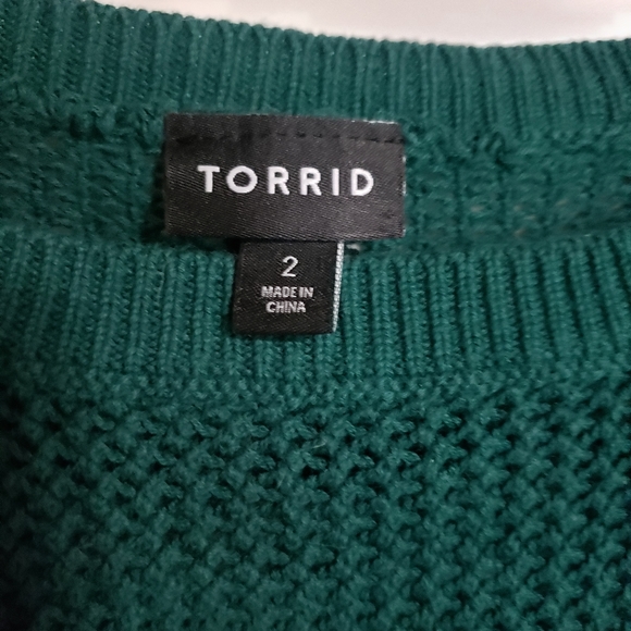 Torrid Emerald green sweater Size 2 - Picture 3 of 3
